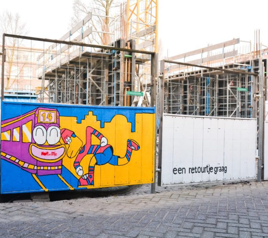 buurtparticipatie beschilderde hekken bouwhekken omgevingsmanagement